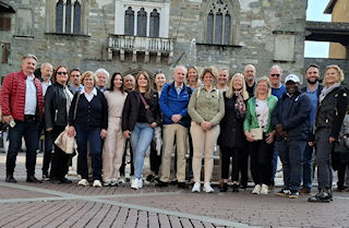 photo: delegates group at Citadel of Bergamo